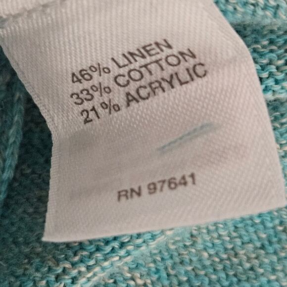 J Jill Blue Cotton Blend Sweater Size Large - Picture 4 of 4